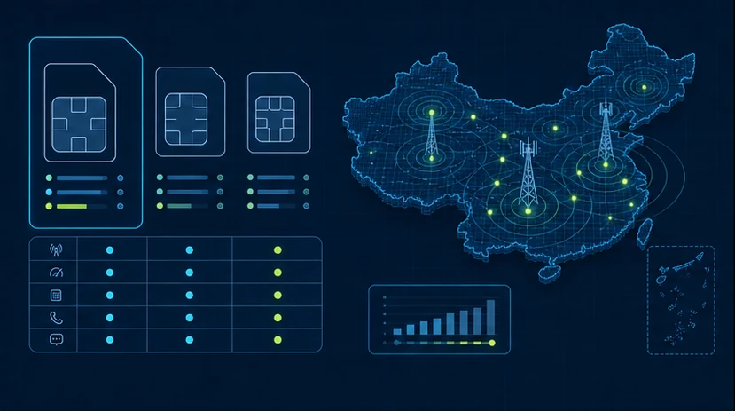 号卡套餐与网络覆盖技术示意